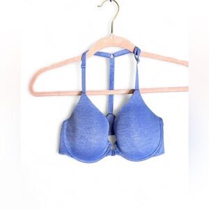 Victoria's Secret blue racerback semi demi bra Size 34C